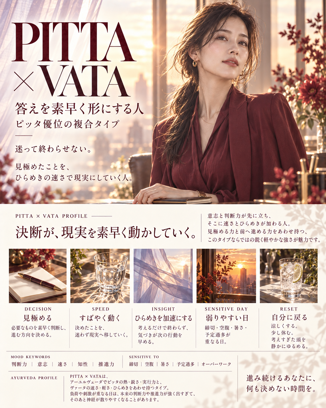 PITTA-VATAの診断結果・タイプ紹介