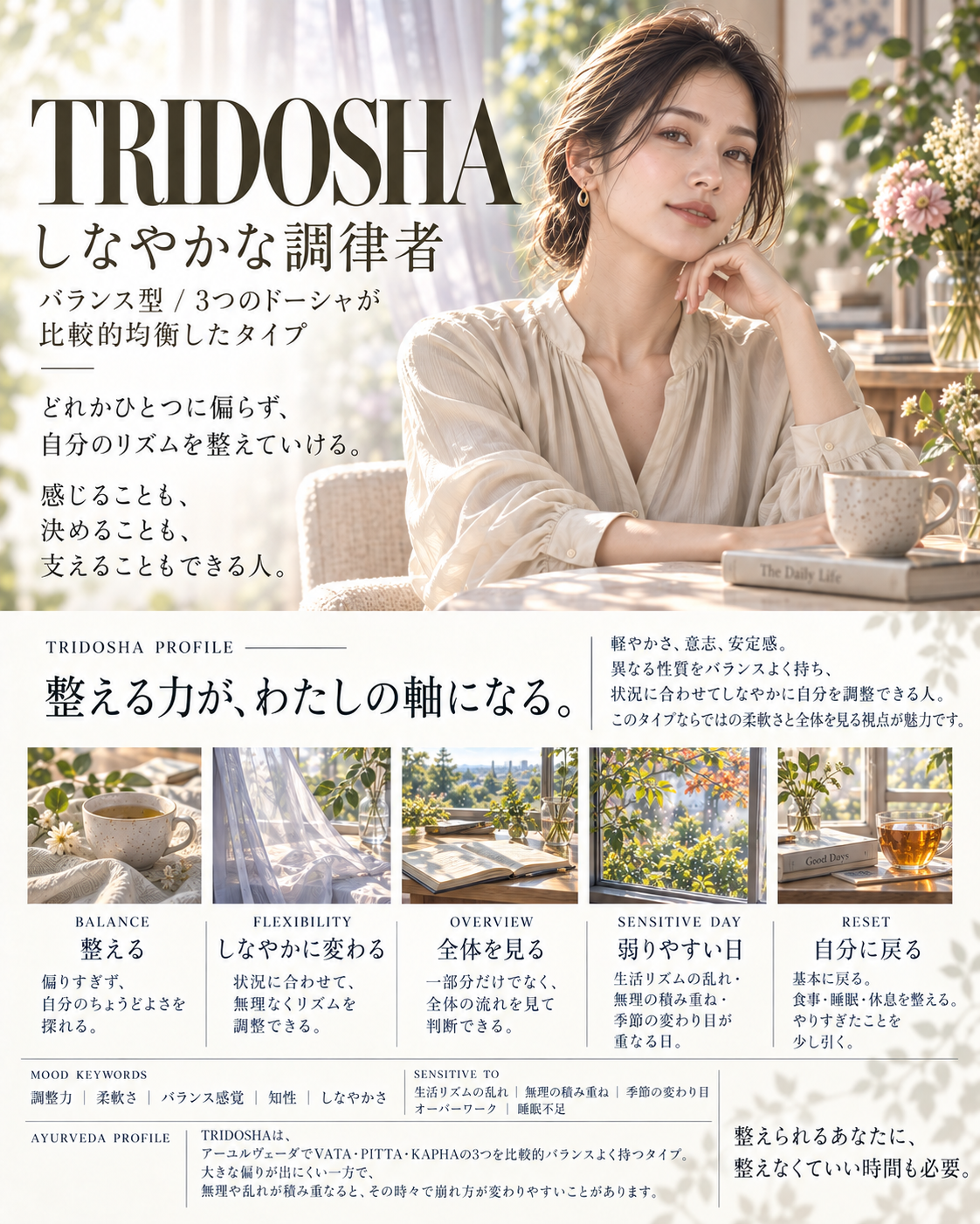 TRIDOSHAの診断結果・タイプ紹介